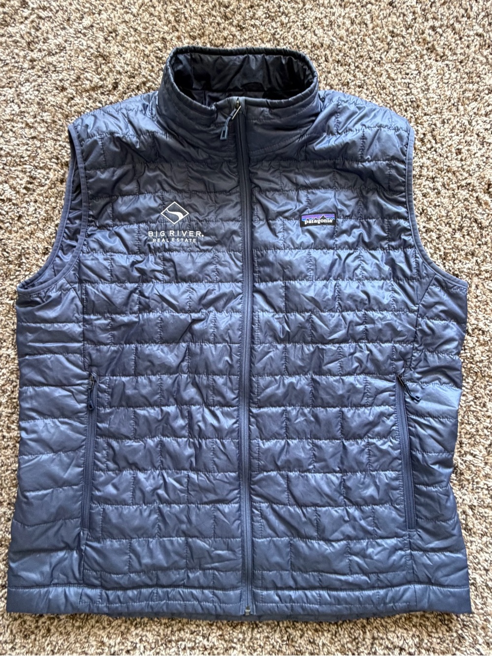 Patagonia Nano Puff Vest Men's XL Navy Blue Full Zip Puffer Outdoor
